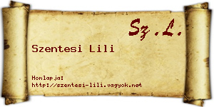 Szentesi Lili névjegykártya